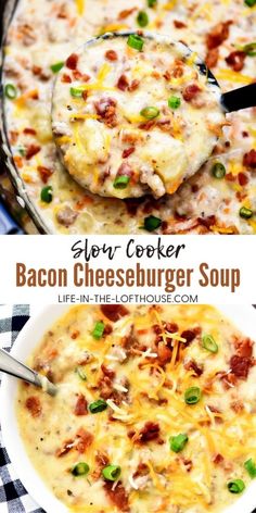 this slow cooker bacon cheeseburger soup is an easy and delicious side dish