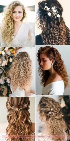 Jan 10, 2020 - Half up half down hairstyles will never go out of style, try this hairstyle boldly. Wedding Hair Roll, Curly Wedding Hair Styling Tools, Day Wedding Hair Guest, Curly Hair Half Up Half Down, Curly Bridal Hair, Kardashian Wedding, Bridal Hair Half Up, Down Wedding Hairstyles, Half Up Half Down Wedding