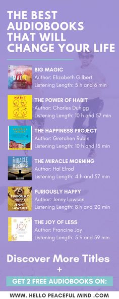 the best audio books to change your life by author, author, and writer info sheet