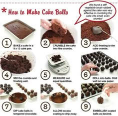 instructions to make cake balls with chocolate frosting