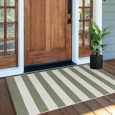 the front door is clean and ready for us to use as an entrance mat or rug