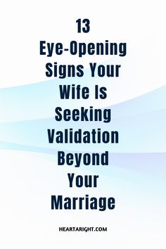 Is your wife seeking emotional validation outside your relationship? Discover the 13 signs that may indicate she’s looking for support or attention from others. Recognizing these signs can help you address underlying issues and strengthen your bond. Don’t wait; understand what’s happening and take action to reconnect!  #EmotionalValidation #RelationshipAdvice #Marriage #Trust #Communication #Love #HealthyRelationships #Couples #EmotionalSupport