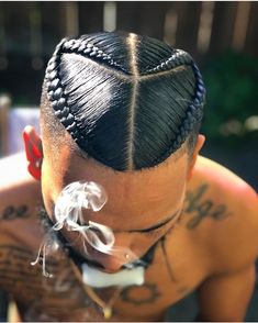 Braided Man Bun, Braid Styles For Men, Prom Men, Braids Men, Men Braids, Braiding Hairstyles, Hype Hair