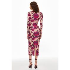 Multicolored Floral (90% Poly, 10% Spandex). Cocktail Dresses. Crew Neck. Long Sleeve. Side Zipper Closure. Shoulder to Hemline Length: 52". Made In The USA Of Imported Fabric. Rent The Runway, Pencil Dress, Cocktail Dresses, Side Zipper, Cocktail Dress, Pencil, Spandex, Crew Neck, New York