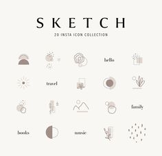 the logo for sketch, an insta icon collection