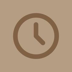 an image of a clock icon on a brown background