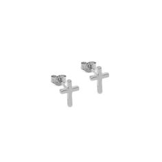 Pretty Cross, Silver Cross Earrings, Cross Stud Earrings, Tiny Tags, Cross Earrings Studs, Cross Earrings, Gold Cross, Circle Pendant, Silver Cross