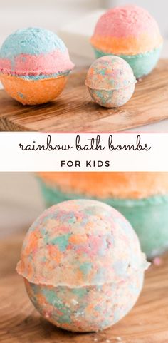 Recipes For Bath Bomb, Bath Bomb For Kids, Our Oily House, Rainbow Bath Bomb, Bath Bomb Recipe, Bath Balms, Recipe For Kids, Essential Oils For Kids, Homemade Shampoo