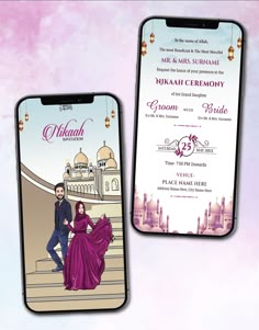 Nikah Ceremony Invitation Card Online | Save The Date Muslim Wedding Invite Save The Date Muslim Wedding, Save The Date Muslim, Invite Card Design, Online Save The Date, Nikkah Invite, Islamic Wedding Card, Islamic Nikkah