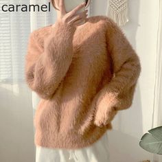 Sweater For Ladies, Lady Clothes, Autumn Winter 2023, Fur Sweater, Winter Pullover, Long Sleeve Jumper, Clothes Crafts, Winter 2023, Jumper Sweater