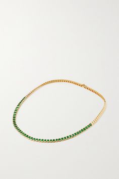 Elegant and timeless, Anita Ko's necklace has all the makings of a modern heirloom. It's crafted from 18-karat gold and set with 6.38-carats of vivid emeralds in bezel settings and has a shorter length that gently grazes your collarbone. Gold Emerald Necklace, Anita Ko Jewelry, Anita Ko, Emerald Necklace, Cz Stud Earrings, Simple Necklace, Fine Jewellery Necklace, Precious Gemstones, Statement Jewelry