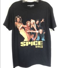 Spice Girls Group Photo Band T Shirt Featuring A Photo Of The Girls Graphics Made From A Washed Down Cotton. Perfect For Men Or Women -Crew Neckline -Classic Fit -Cotton -Short Sleeve Fit -Vintage Screen Print Accent On Front -Vintage Wash -Unisex Fit -New Photo Of Actual Item Spice Girls Group Photo Band Tee Shirt Spice Girls 90s, Spice Girls Shirt, Nike Running Shirt, Horror Movie T Shirts, Y2k Graphic Tees, Stitch Tshirt, Band Tee Shirts, Moschino T Shirt, Thrift Haul