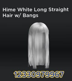 Roblox White Hair Codes, Roblox Hair Id, Short Hair Outfits, Pelo Cafe, Short White Hair, Long White Hair, Haircuts For Long Hair With Layers