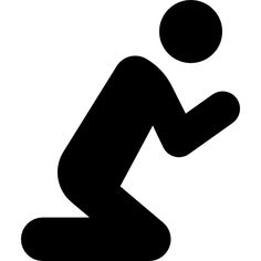 a black and white silhouette of a kneeling man holding a ball in one hand while sitting on the ground