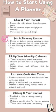 how to start using a planner info sheet for your next project or organization checklist