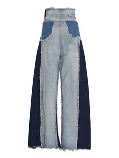 Sku CY-!40881 Type Pants Seasons Winter , Autumn , Spring Occasion Stylish Selection , Going out Feature Split-joint , Fringed , Contrast Color , Washable Style Wide Leg , Empire , Loose Material Spandex , >80%Cotton , Denim Color BLUE Size S,M,L Size Chart: Please consult the size chart we provide for this item's measurements to help you decide which size to buy. Please note: There may be 1-3cm differ due to manual measurement INCH Waist Hips Length S 25.98 46.46 44.49 M 27.56 48.03 44.88 L 29.13 49.61 45.28 Plum Pants, Denim Patchwork Jeans, Pants Ideas, Denim Style Casual, Apocalyptic Fashion, Denim Crafts, Upcycled Fashion, Denim Patchwork, Waist Jeans