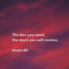 the less you want, the more you will receive - imaan ali on instagram