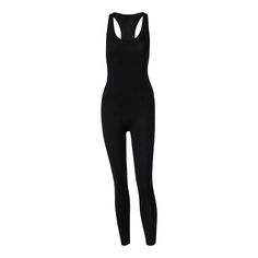 Look chic and sporty in this summer-ready Sleeveless Hollow Out Solid Bodycon Jumpsuit. Step out in stylish confidence and be a trendsetter in the gym! Black One Piece Outfit, Fishnet Pants, Baddie Clothes, Summer Baddie, Yoga Jumpsuit, Bodycon Jumpsuit, Fitness Sport, One Piece Outfit, Fashion Today