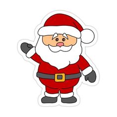 a santa clause sticker on a white background