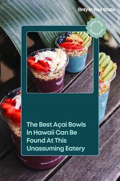 This North Shore shack serves the best açai bowls in Hawaii, made with fresh and organic produce! Açai Bowls, North Shore Oahu, Scenic Road Trip, Superfood Recipes, Organic Produce, Acai Berry, North Shore