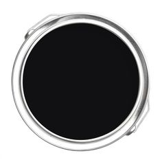 an overhead view of a black round object