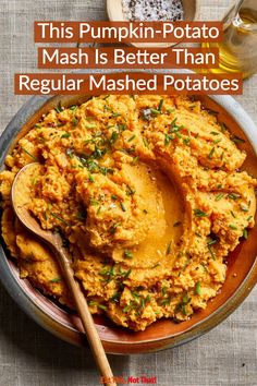 this pumpkin potato mash is better than regular mashed potatoes and it's ready to be eaten