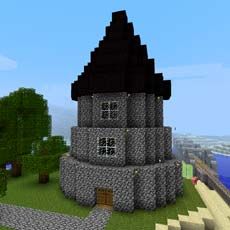 an image of a house in minecraft