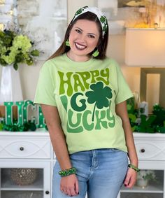 Introducing our "Happy Go Lucky Clover" Graphic Shirt – a vibrant and cheerful celebration of St. Patrick's Day! This shirt features the words "Happy Go Lucky" creatively designed in shades of green, with a special touch – the 'O' in "Go" is replaced with a charming clover.
Available in a wide range of sizes from YXS to 5XL, our "Happy Go Lucky Clover" Graphic Shirt ensures a comfortable and stylish fit for everyone. The playful design captures the essence of joy and luck associated Happy Go Lucky, Festival Shirts, St Patrick Day Shirts, Paddys Day, Lucky Clover, Happy Words, Graphic Shirt, Lucky Charm, Playful Design