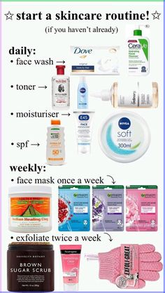 Daglig Motivation, Haut Routine, Skin Care Basics, Face Skin Care Routine, Skin Care Routine Order, Basic Skin Care Routine, Perfect Skin Care Routine, Healthy Skin Tips, Facial Skin Care Routine