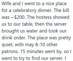 an email message from the restaurant to customers about their food and drink options for $ 20