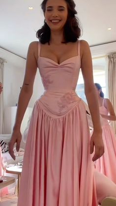 Corset Dress Aesthetic, Dress Birthday Party, Hot Prom Dress, One Shoulder Prom Dress, Beautiful Bridesmaid Dresses, Elegant Bridesmaid Dresses, Long Evening Dress, Pink Retro, Dress Birthday