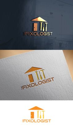 the logo for fixologistist is designed to look like it has an open door