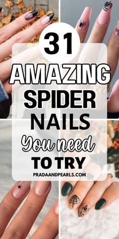 30+ Spider Nails For Your Halloween Mani; cute halloween nails!  This includes Spider Nails acrylic, Spider Nails gel, Spider Nails art, Spider Nails designs, Spider Nails art Halloween, Spider Nails aesthetic, Spider Nails halloween, Spider Nails black, Spider Nails easy & more!  This also includes halloween nails, halloween nails acrylic, halloween nails ideas, halloween nails aesthetic, halloween nails scary, halloween nails 2024 & more! #spidernails #halloweennails #spidernailsideas Spider Nails Acrylic, Black Spider Nails, Halloween Nails Aesthetic, Halloween Nails Scary, Halloween Spider Nails, Nails Ideas Halloween, Scary Halloween Nails, Acrylic Halloween Nails