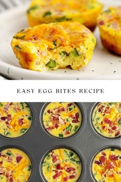 Easy Egg Bites Recipe Best Way To Meal Prep, Egg Bites Muffin Tin, Meal Prep Eggs, Healthy Egg Bites, Easy Egg Bites, Easy Egg Breakfast, Egg Bites Recipe, Eggs For Breakfast, Tin Recipes