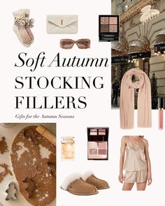 Soft Autumn Stocking filler ideas, perfect the the warm toned season girlies Soft Autumn Makeup, Soft Autumn Palette