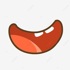 an orange mouth with white teeth, cartoon, illustration png and psd