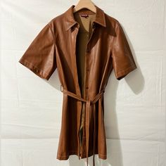 Staud Brown Leather Dress Size M Brown Leather Dress, Medium Dress, Leather Dress, Brown Leather, Size Medium, Womens Dresses, Leather, Women Shopping, Dresses