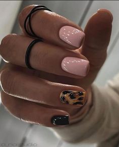 Small Nails, Leopard Nails, Short Square Acrylic Nails, Cute Gel Nails, Nails 2023, Short Acrylic Nails Designs, Neutral Nails, Square Acrylic Nails