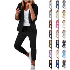 PRICES MAY VARY. clothing two piece elegant sweatsuit set sets for women clothing two piece plus size sweatsuits for men set 2 piece name sets for women clothing two piece dressy sweatsuit jumper for women sets for women clothing two piece sexy going out tracksuit Women Women's 2 Piece Tracksuit Outfit Long Sleeve Zip Up Sweatshirt High Waist Jogger Sweatpants Set Women's Satin Jogger Pants Casual High Waist Long Pant Trousers with Pockets Sets for Women Two Piece Outfits Sweatsuits Sets Long Pa Business Casual Outfits Blazer, Pant Suits For Women Business, Womens Professional Suits, Business Casual Pants Women, Pants Business Casual, Business Casual Jacket, Professional Pants, Pant Suits For Women, Casual Blazer Women