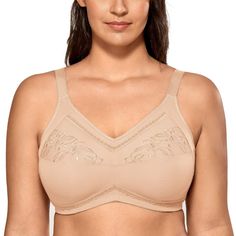 PRICES MAY VARY. Mastectomy bras with prosthetic pockets, not include prostheses Unlined cotton cups offer comfort Wirefree bras with wider underband provide support for larger bust U-back design and adjustable wide straps ensure fitness Delicate patterns for a stylish appearance The mastectomy bras give you complete support without underwire. 
 Comfortable wide straps relieve you from digging in and pressure.
 Full coverage soft cups provide a comfortable experience. Wirefree Bras, Mastectomy Bras, Goddess Bras, Bra Image, Pretty Bras, Mastectomy Bra, Black Lace Bra, New Bra, Comfortable Bras