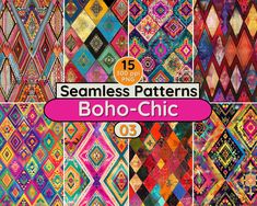 seamless patterns boho - chic vol 3