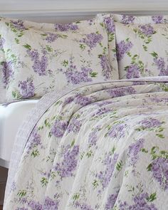 Keighley Lilac Quilt Set - Laura Ashley College House Bedroom, Lilac Bedroom Ideas, Lilac Bedroom, Lavender Bedding, Interior Design Classes, White Bed Set, Purple Bedroom, Pale Lilac, Sleepy Time