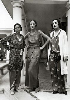 Three Women, Elsa Schiaparelli, Jean Vintage, 20s Fashion, 1930s Fashion, Roaring Twenties, 1920s Fashion, Moda Vintage, Vintage Glamour