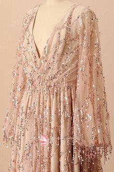 Sparkly Champagne Sequin Tassel Plus Size Prom Dress - Lunss Gold Dresses Plus Size, Glamorous Wedding Dress, Adult Prom, Sparkly Champagne, Plus Size Ball Gown, Plus Size Prom Dress, Award Show Dresses, Dresses For Ladies, Gown Pictures