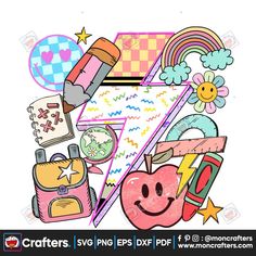 the back to school clipart is shown