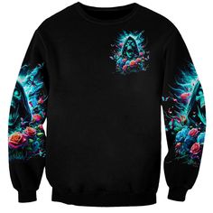 Rose Skull Sweatshirt She Whispered Back Iam The Storm  DETAILS:    100% polyester fabric.  Each sweater is constructed from a premium polyester that is ultra-soft and incredibly comfortable.  Features a specialty high definition heat-dye application that ensures long lasting color vibrancy even after machine washing.  Fabric is durable and resistant to wrinkles, shrinking and mildew.  Finished with elasticated cuffs and waist for a stylish fit.  Each sweater is custom printed, cut and sewn just for you when you place your order ‚ there may be small differences in the design on the seams and / or arms due to the custom nature f the production process    NOTE:   Check the SIZE CHART out for accurate size, and please allow a slight 1-3cm difference due to manual measurement and a slight colo She Whispered, Skull Sweatshirt, Rose Skull, Production Process, High Definition, Custom Print, Polyester Fabric, Size Chart, Long Lasting