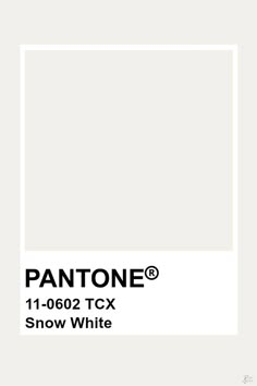 pantone's snow white paint is shown in the color, and it looks like it