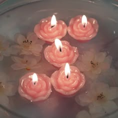 12 Pack | 1 Pink Mini Rose Flower Floating Candles Lilin Aroma, Aphrodite Aesthetic, Spa Design, Rose Candle, Mini Roses, Pink Candles, Rose Pastel, Pink Vibes, Pink Themes