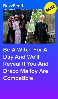 two women and one man are posing for the camera with text that reads be a witch for