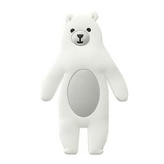 a white bear shaped object on a white background